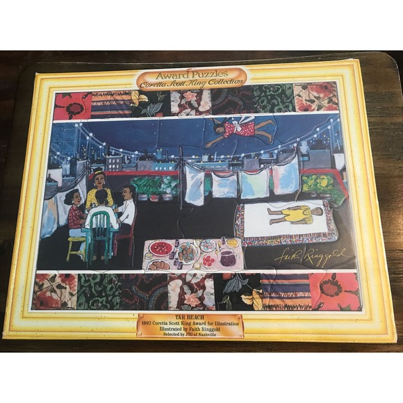 Vtg Coretta Scott King Tar Beach Award Puzzles 43Pc Faith Ringgold 1992 - Picture 1 of 7